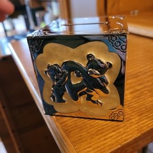 SILVER BEAR ALPHABET BABY BLOCK BANK